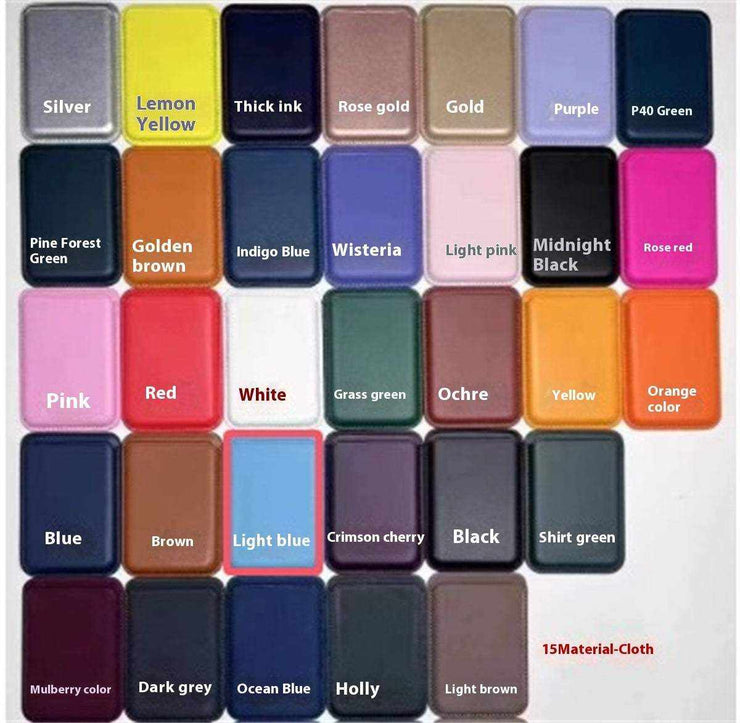 Magsafe magnetic luxury leather card holder wallet case in various colors.