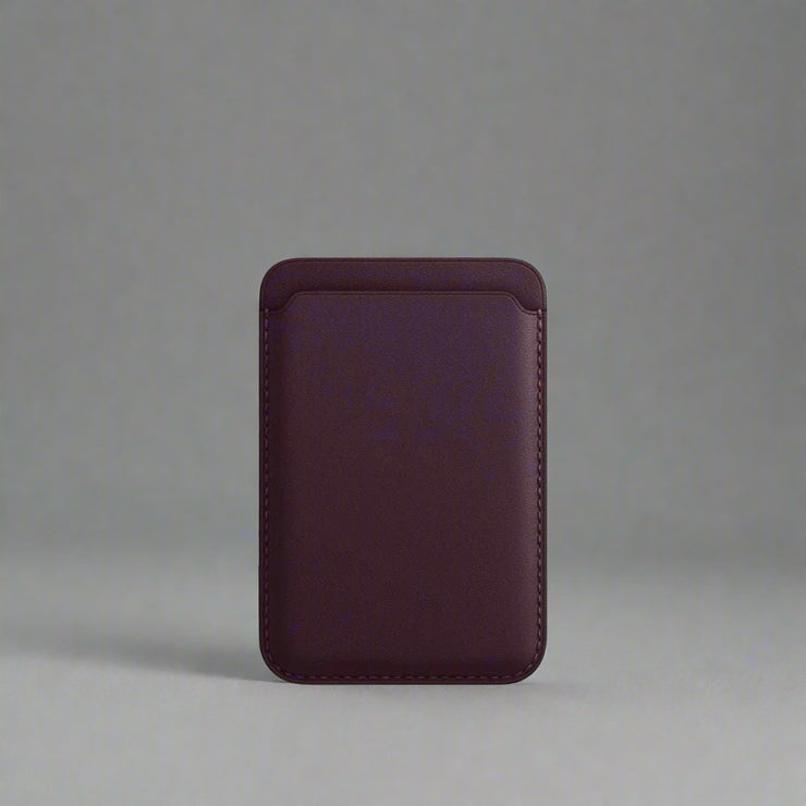Magsafe Magnetic Luxury Leather Card Holder Wallet Case in Midnight Blue for iPhone 14 Pro Max and 12 series.
