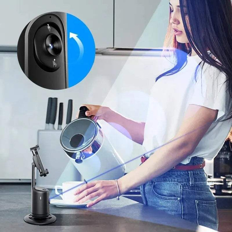 360-degree auto face tracking gimbal for smartphone video stabilizing and vlogging.