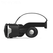 VR Glasses Thousand Magic Lens Wear Immersive Headset, side view, black color, head-mounted.