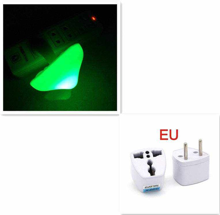 LED Night Light Mushroom Lamp with EU Plug, Sensor-activated for Bedrooms.