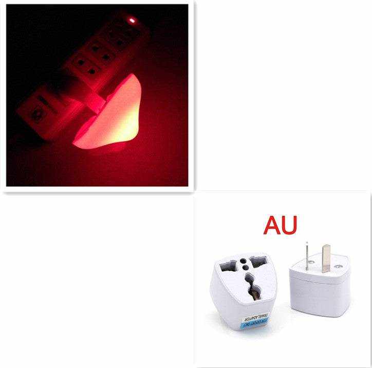 LED Mushroom Night Light with EU US Plug, Warm White Light-Control Sensor.