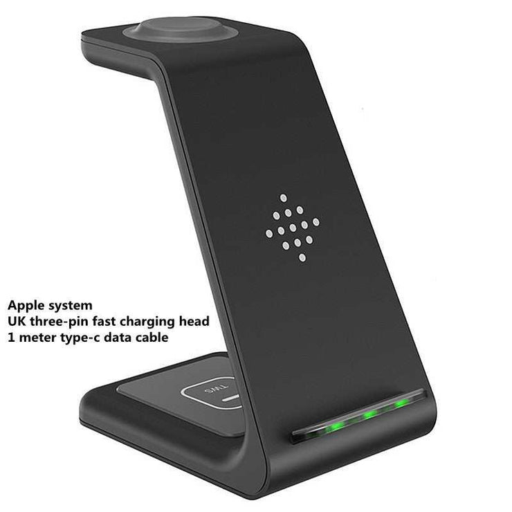 3 in 1 fast charging station for phones and accessories, wireless charger dock.