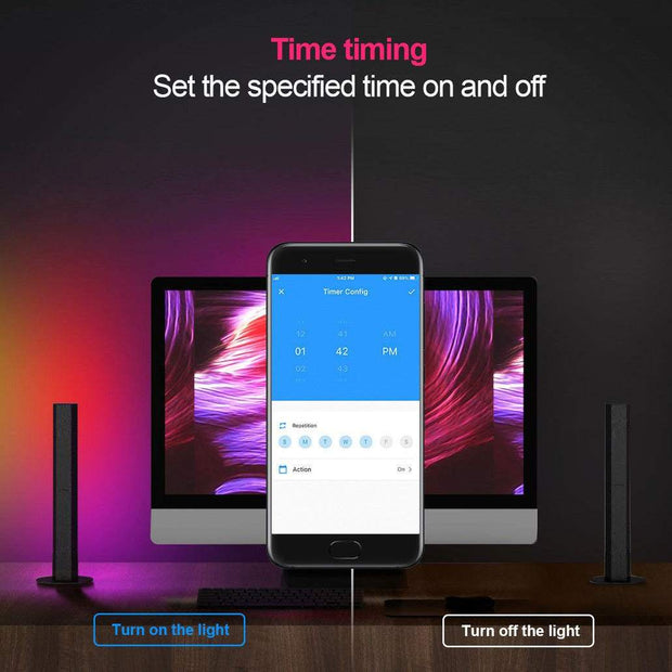 Desktop Atmosphere Light with adjustable LED illumination and Bluetooth control.