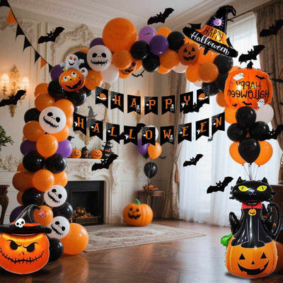 Halloween Hanging Flag Balloon Set Party Decoration Supplies
