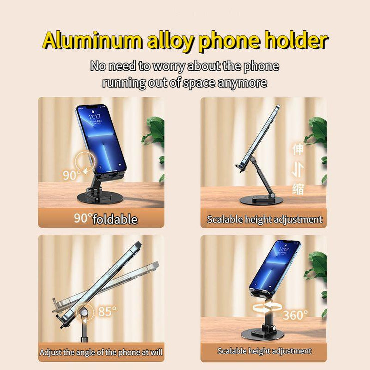 Foldable Phone Stand For Desk - Height Adjustable Cell Phone