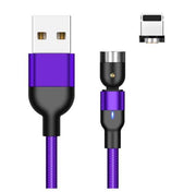 Magnetic USB Type C charging cable with 360-degree rotation and detachable magnetic tip.