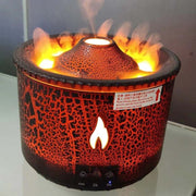 Creative ultrasonic diffuser with volcano flame effect and jellyfish mist.