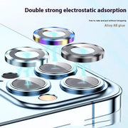 Eagle Eye lens protector metal positioning artifact for iPhone 15 with electrostatic adsorption.