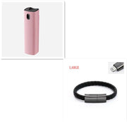 2 in 1 phone screen cleaner kit in pink with microfiber cloth set.