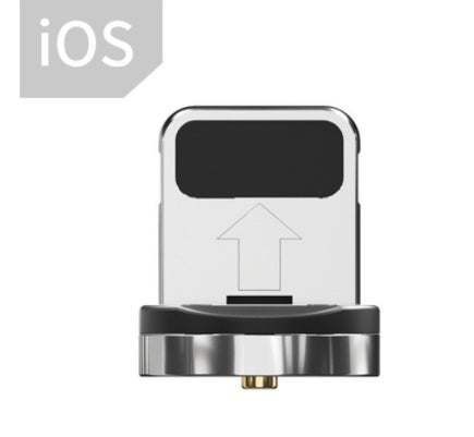 Magnetic charging adapter for iOS devices.