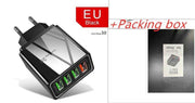 Illuminated 4 port USB Mobile Phone Charger 3A Charging Head