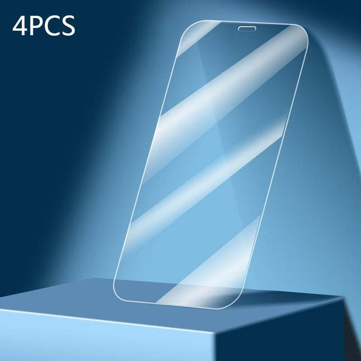 HD mobile phone tempered glass screen protector, anti-scratch, anti-fingerprint, compatible with various iPhone models.